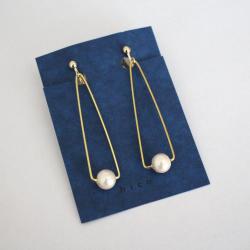 sankaku pearl earrings long