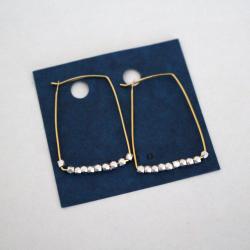 tubutubu pierced earrings square（シルバー）